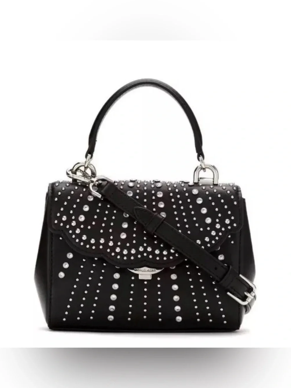 Michael Kors Ava Extra Small Studded Crossbody/Shoulder Bag in Black
